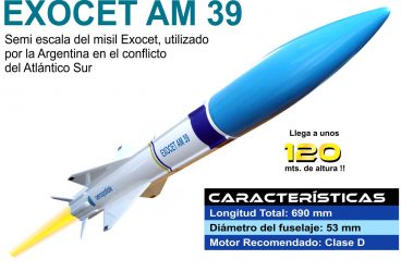 Cohete Modelo Exocet